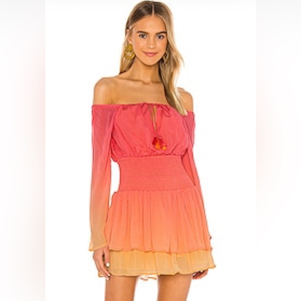 Revolve Majorelle Kalani Mini Dress Ombré Multi XS NWT